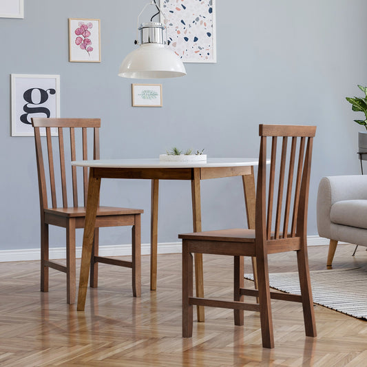 Pair of Dining Chairs with Solid Wood Legs for Dining Room and Kitchen - Stylish and Durable