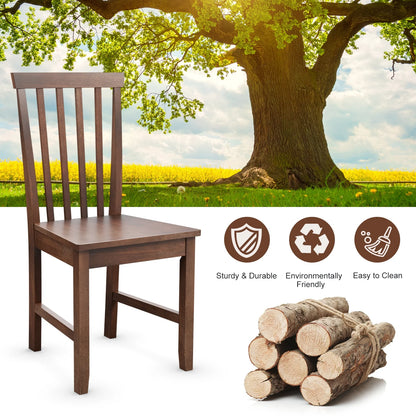 Pair of Dining Chairs with Solid Wood Legs for Dining Room and Kitchen - Stylish and Durable