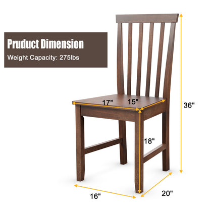 Pair of Dining Chairs with Solid Wood Legs for Dining Room and Kitchen - Stylish and Durable