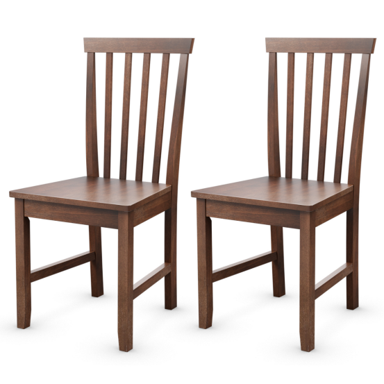 Pair of Dining Chairs with Solid Wood Legs for Dining Room and Kitchen - Stylish and Durable