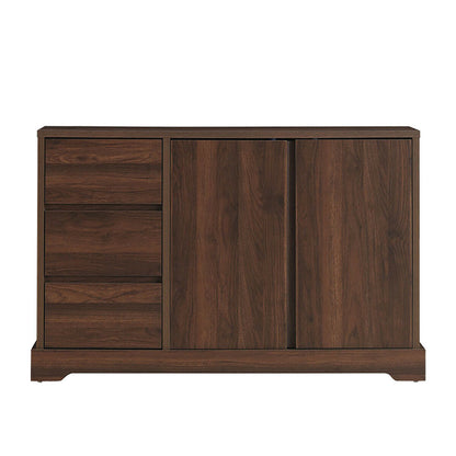 Mid Century Buffet Sideboard with Storage Cabinets and Three Drawers for Dining or Living Room