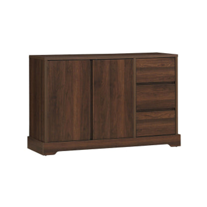 Mid Century Buffet Sideboard with Storage Cabinets and Three Drawers for Dining or Living Room