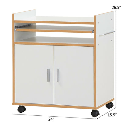 Rolling Kitchen Island Cart with Storage Cabinet Removable Shelf and Towel Rack