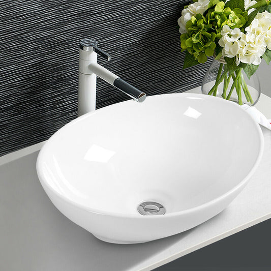 Premium Ceramic Oval Vessel Sink