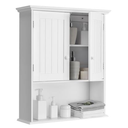 Wall-Mounted Medicine Cabinet with Adjustable Shelves and Storage