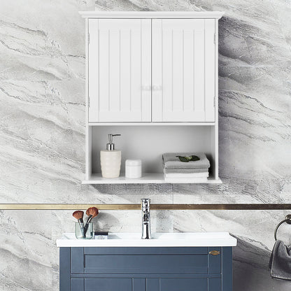 Wall-Mounted Medicine Cabinet with Adjustable Shelves and Storage
