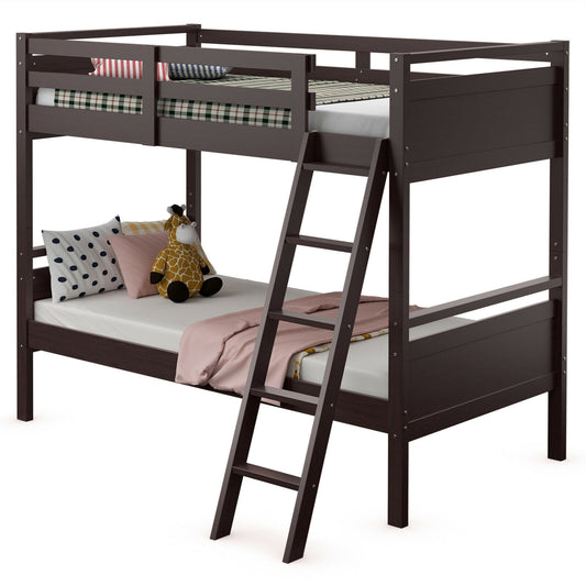 Convertible Twin Over Twin Wooden Bunk Bed