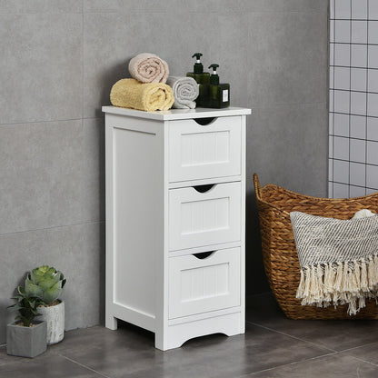 Elegant 3 Tier Freestanding Wooden Bathroom Storage Cabinet