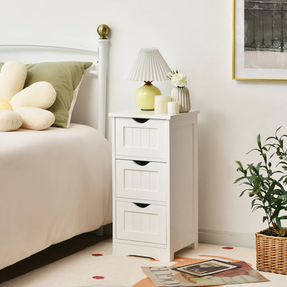 Elegant 3 Tier Freestanding Wooden Bathroom Storage Cabinet