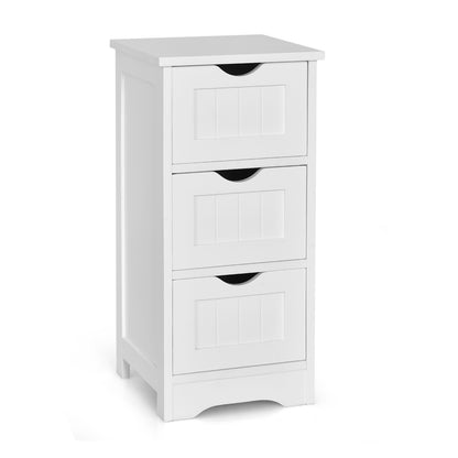 Elegant 3 Tier Freestanding Wooden Bathroom Storage Cabinet