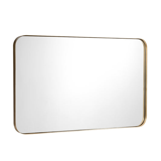 32" x 20" Wall-Mounted Rectangle Mirror with Metal Frame - Golden