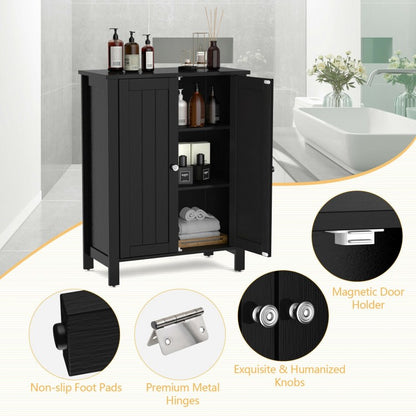 3 Tier 2-Door Bathroom Storage Cabinet Space Saver
