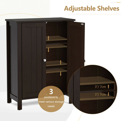 3 Tier 2-Door Bathroom Storage Cabinet Space Saver
