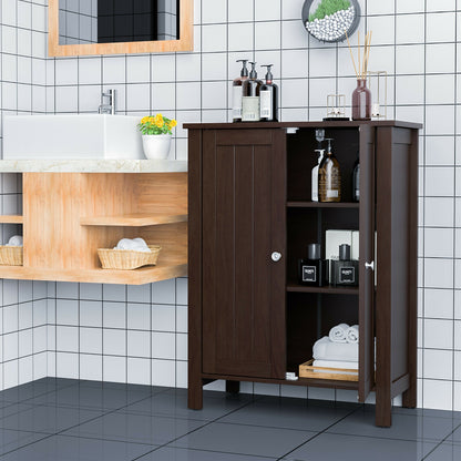 3 Tier 2-Door Bathroom Storage Cabinet Space Saver