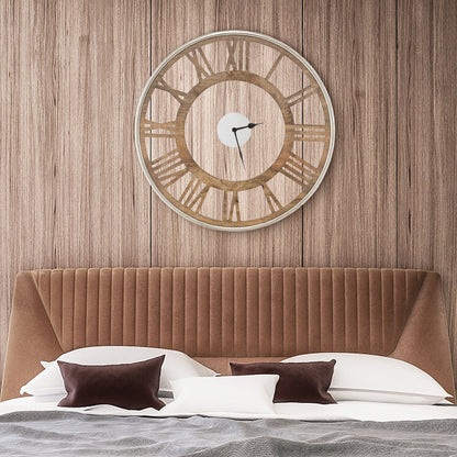 16 Inch Silent Quartz Wall Clock with Classic Roman Numerals and Elegant Frame