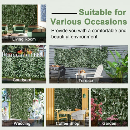 Realistic Maple Leaf Artificial Hedge – 118" x 39.4" Privacy & Decor Fence