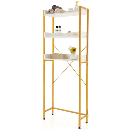 Over-The-Toilet Storage with Hooks & Adjustable Bar