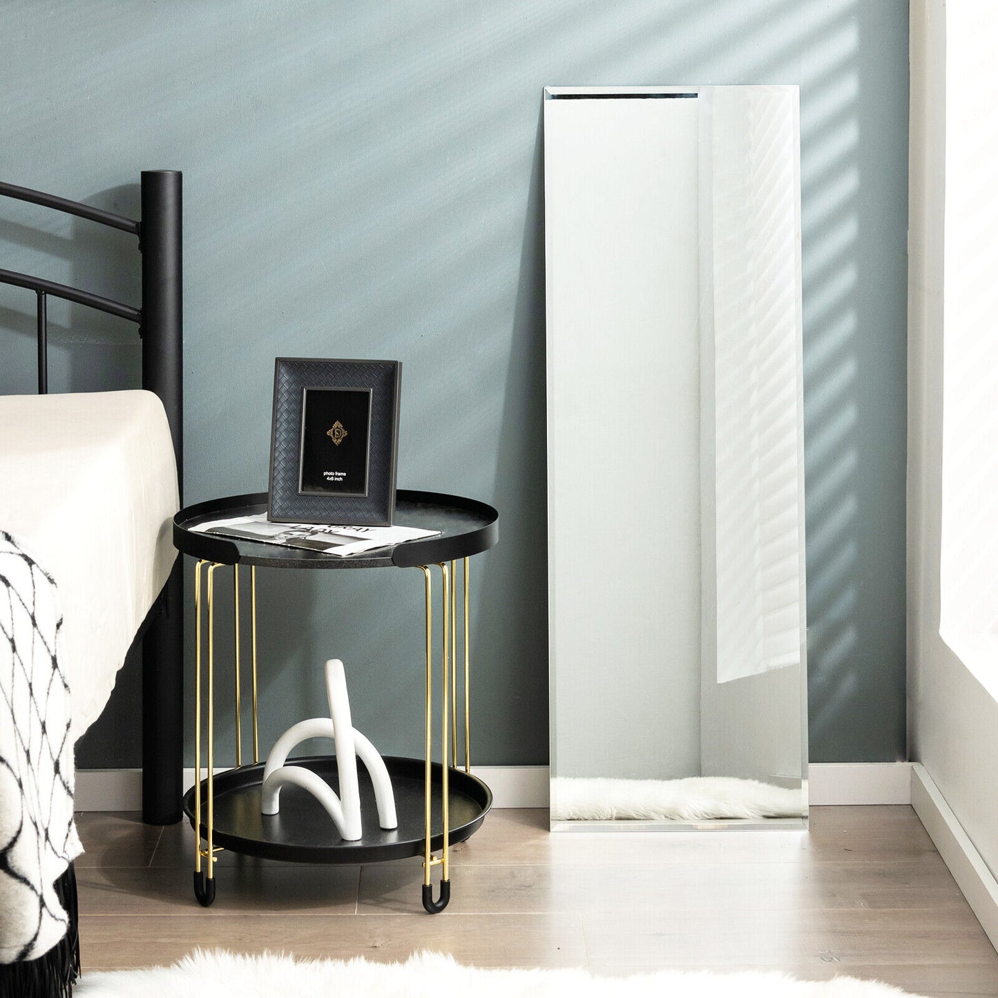 43 x 15 Inch Frameless Full-Length Wall Mirror with Clear Imaging and Explosion-Proof Film