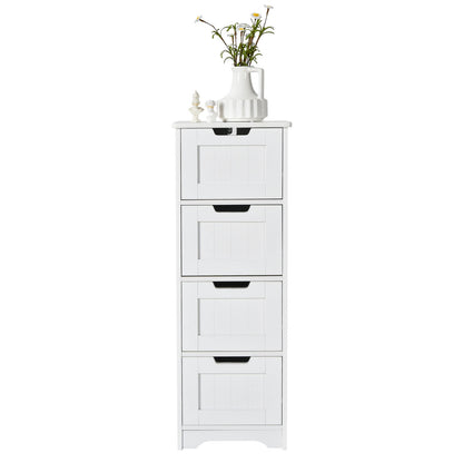 Compact 4 Drawer Freestanding Storage Cabinet with Versatile Organizer