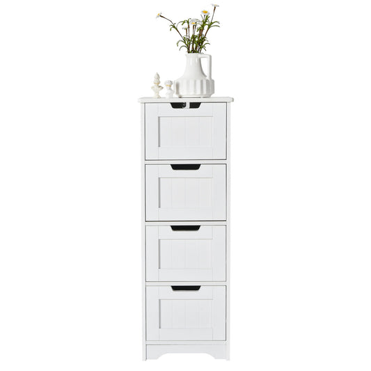 Compact 4 Drawer Freestanding Storage Cabinet with Versatile Organizer