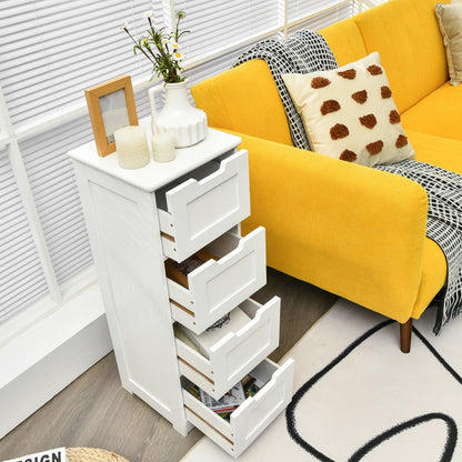 Compact 4 Drawer Freestanding Storage Cabinet with Versatile Organizer