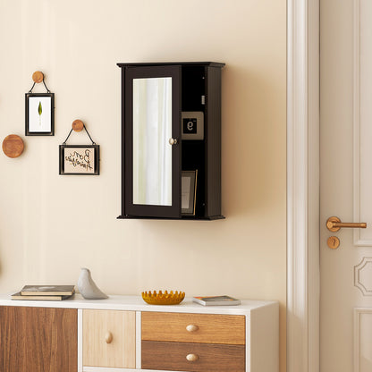 Wall-Mounted Bathroom Cabinet with Mirror and Adjustable Shelf
