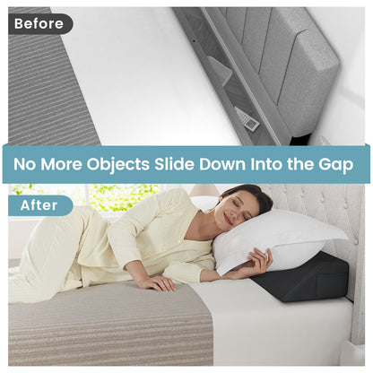 Multi-Purpose Bed Wedge Pillow with Convenient Storage Pocket