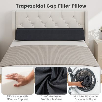 Multi-Purpose Bed Wedge Pillow with Convenient Storage Pocket