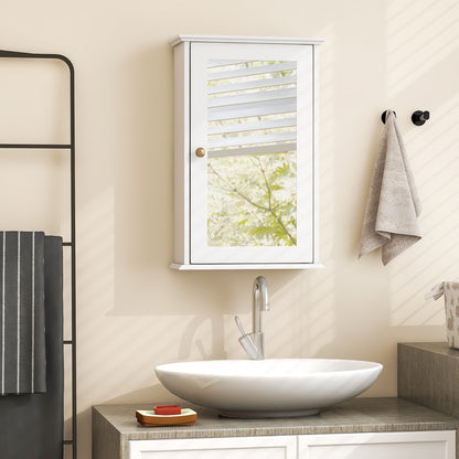 Wall-Mounted Bathroom Cabinet with Mirror and Adjustable Shelf