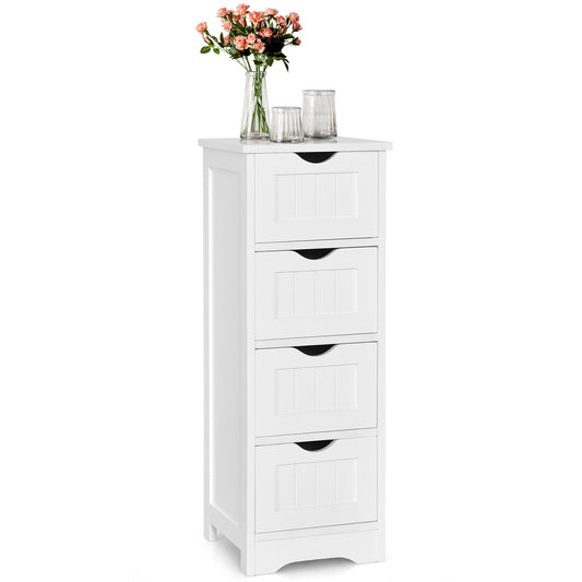 4 Drawer Floor Cabinet with Anti-Tip Device for Safe Storage