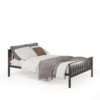 Wood Platform Bed with Headboard - Full Size