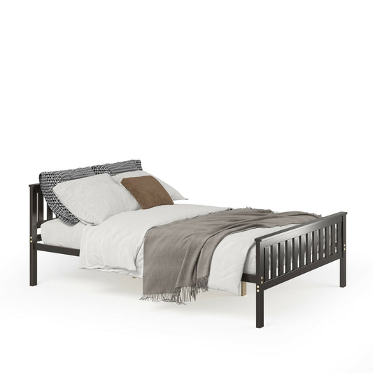 Wood Platform Bed with Headboard - Full Size