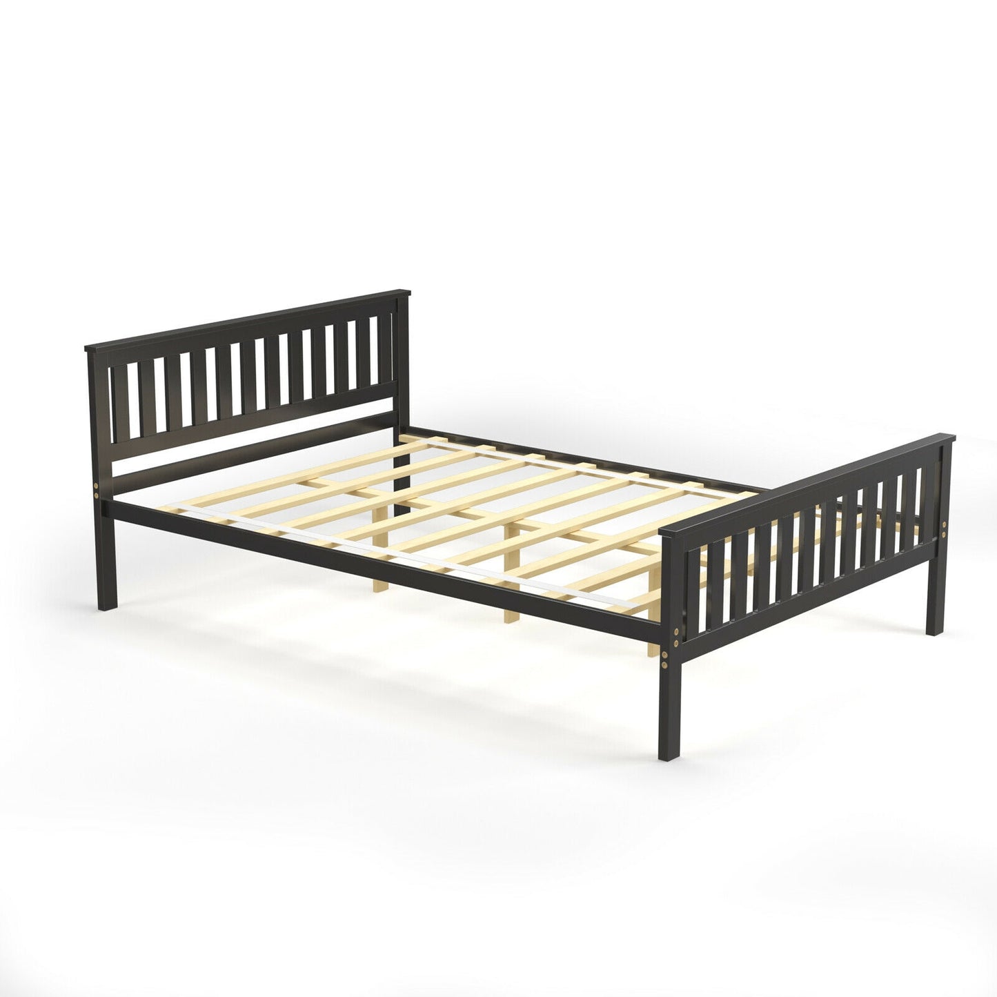 Wood Platform Bed with Headboard - Full Size