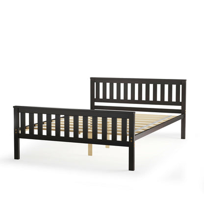 Wood Platform Bed with Headboard - Full Size