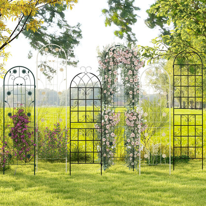 2 Pack Decorative Metal Garden Trellis – Sturdy, Rustproof Support for Climbing Plants