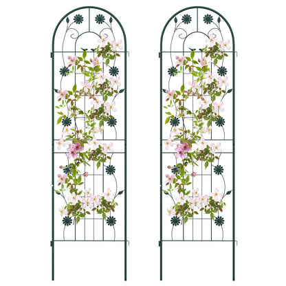 2 Pack Decorative Metal Garden Trellis – Sturdy, Rustproof Support for Climbing Plants