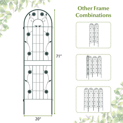 2 Pack Decorative Metal Garden Trellis – Sturdy, Rustproof Support for Climbing Plants