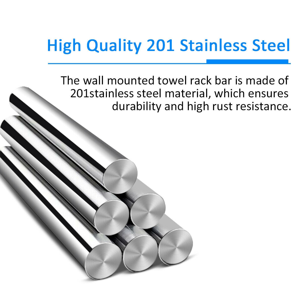 24" Wall Mounted Stainless Steel Towel Rack with 2 Tiers