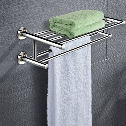 24" Wall Mounted Stainless Steel Towel Rack with 2 Tiers