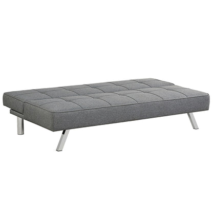 3-in-1 Convertible Linen Sofa Bed with Adjustable Backrest and High-Density Cushions