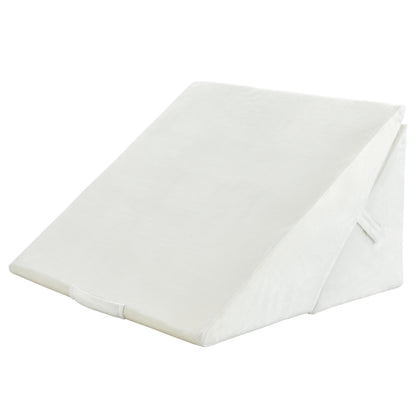 Adjustable Memory Foam Back Support Pillow for Reading and Sleeping – White