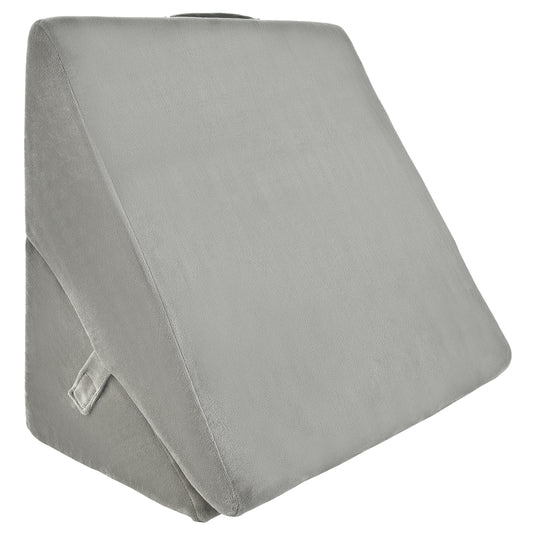 Adjustable Memory Foam Back Support Pillow for Reading and Sleeping – Grey