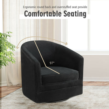 360 Degree Swivel Accent Chair with Metal Base