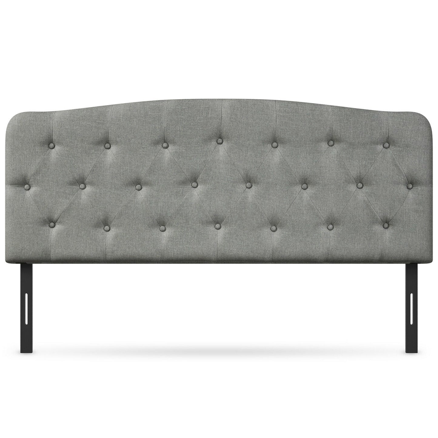 Adjustable Faux Linen Headboard for Full Size Beds - Light Grey