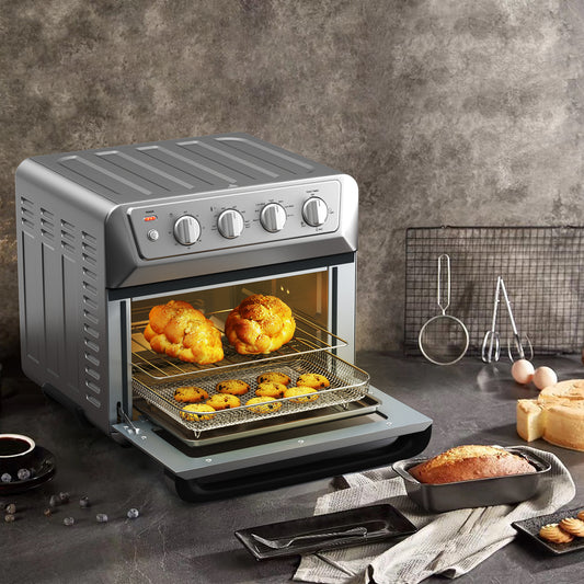 21.5QT 1800W Convection Air Fryer Toaster Oven with Recipe Book