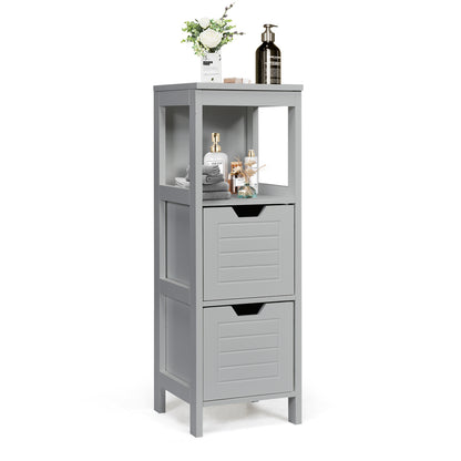 Elegant Wooden Bathroom Floor Cabinet with Multifunctional Storage & Organizer
