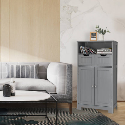 Adjustable Storage Bathroom Side Cabinet with Magnetic Doors