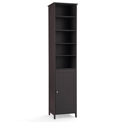 72 Inch Freestanding Tall Storage Cabinet with Adjustable Shelves & Cupboard