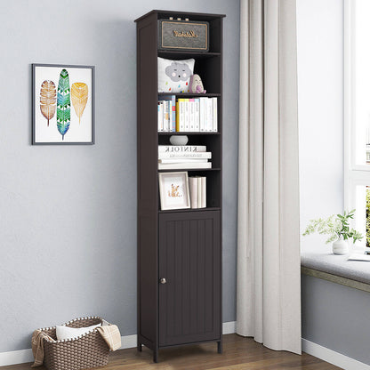 72 Inch Freestanding Tall Storage Cabinet with Adjustable Shelves & Cupboard
