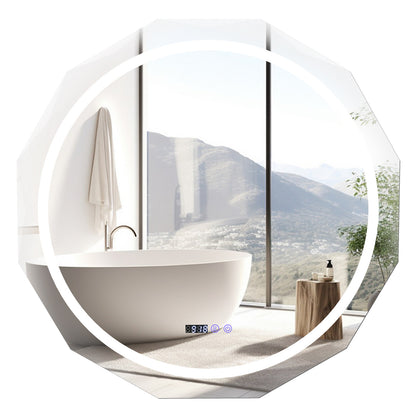 LED Wall Mirror with Anti-Fog & 3 Color Temperature Settings